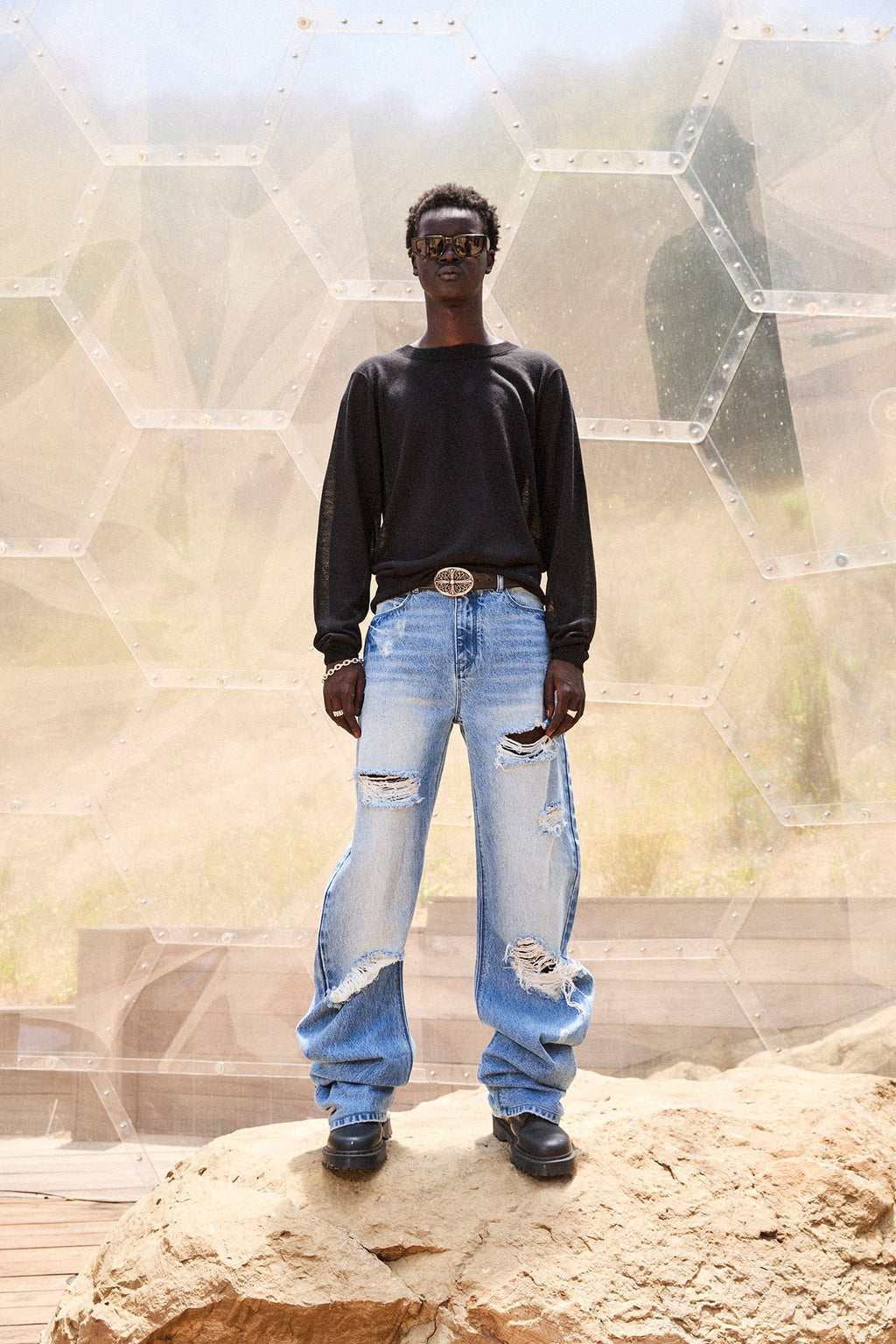 XANDER BARREL LEG JEAN | GLACIER BLUE
