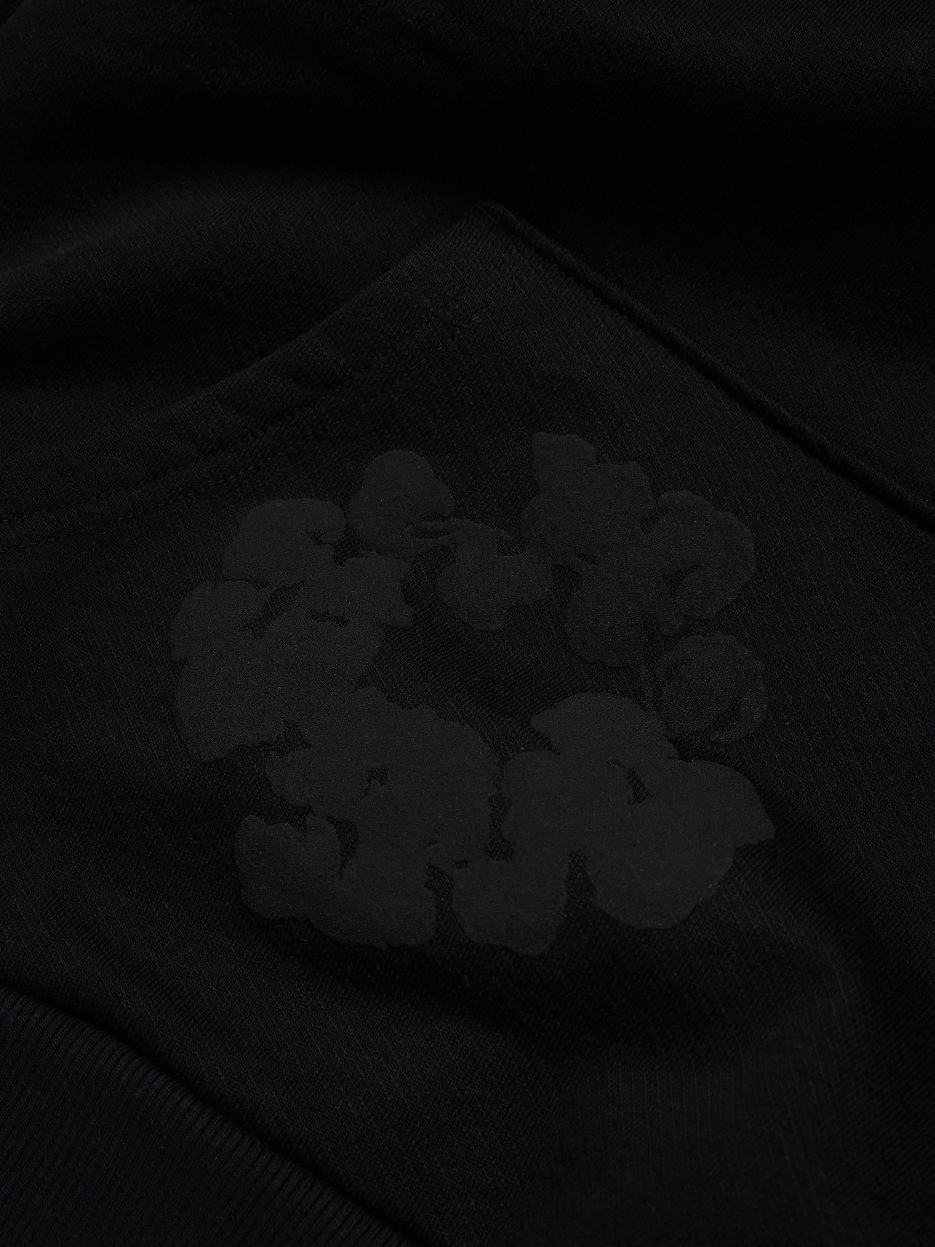 Mono Cotton Wreath Hoodie Black