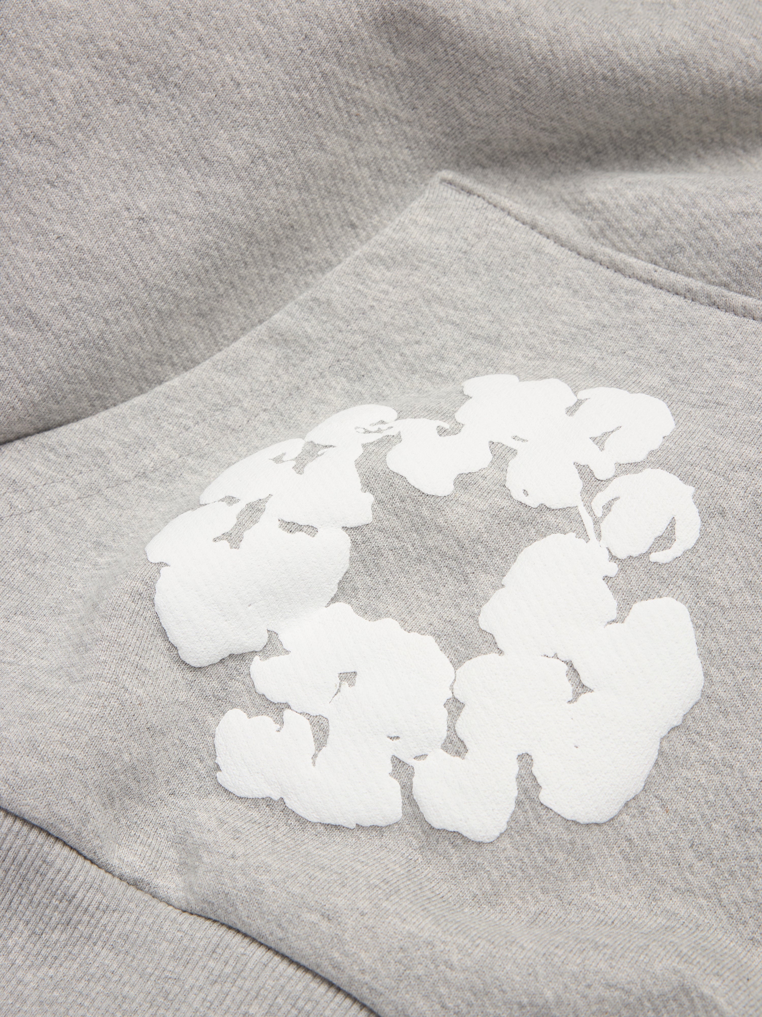 Cotton Wreath Hoodie Grey