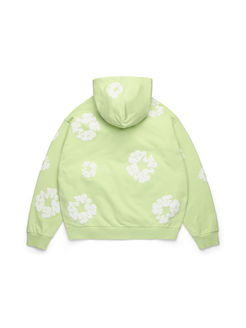 Cotton Wreath Zip Hoodie Mint