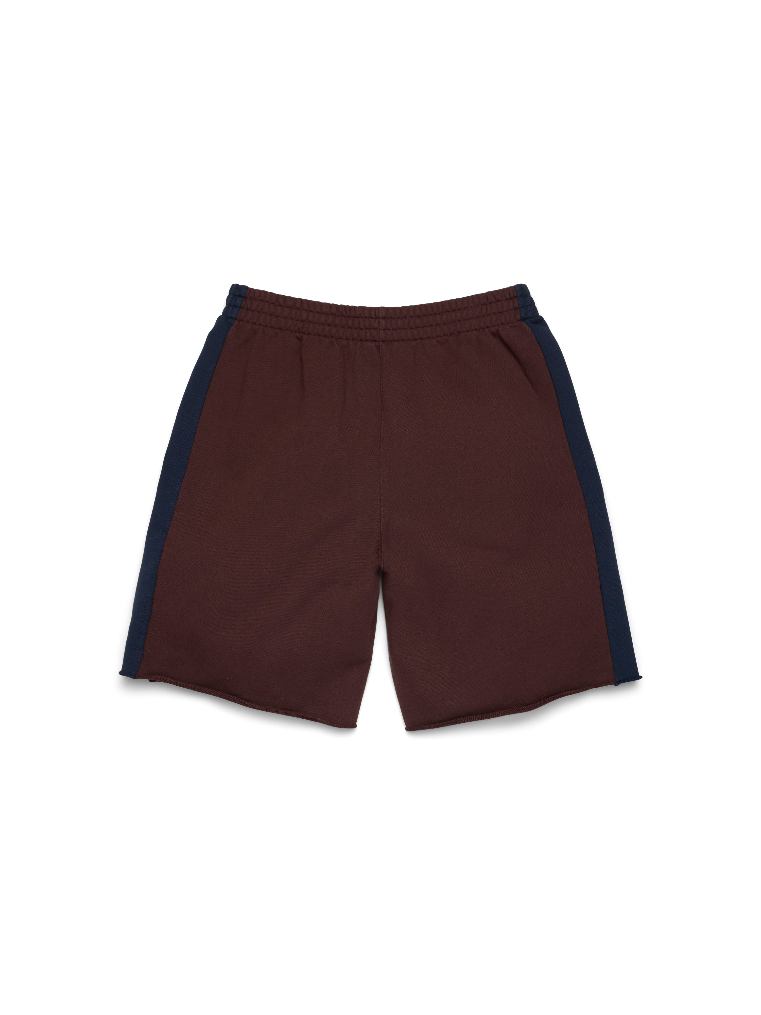 Denim U Paneled Sweatshort Brown