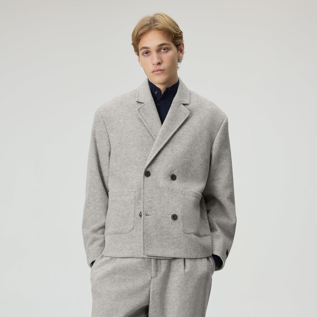 Kith Brushed Jersey Raya Blazer - Medium Heather Grey