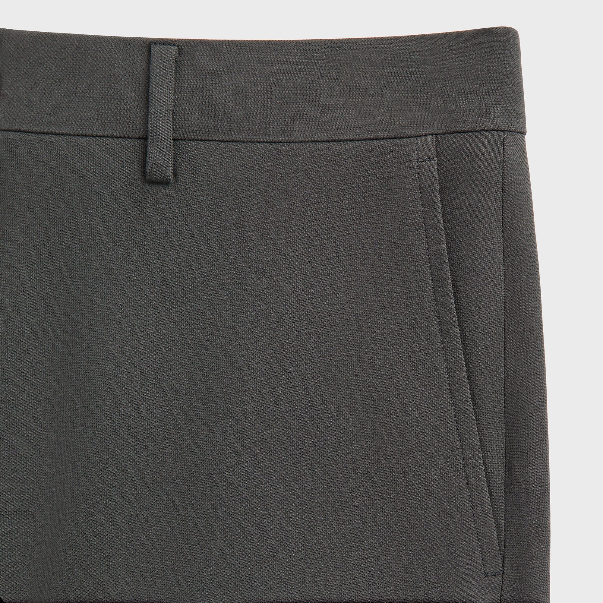 Giorgio Armani & Kith &Kin Milano Crepe Flat Front Trouser - Dark Ash