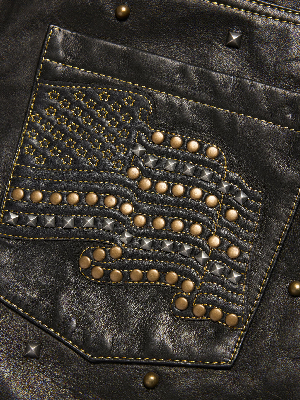 Libertas Studded Leather Shorts