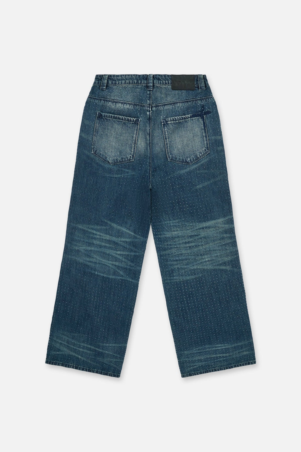 FRANCO WIDE LEG STUDDED JEAN | DEEP SEA DRIFT CRYSTAL