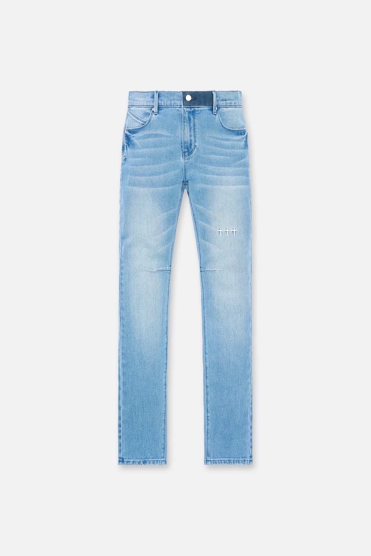 CLAYTON SKINNY JEAN | GLACIER BLUE CROSS TRIAD