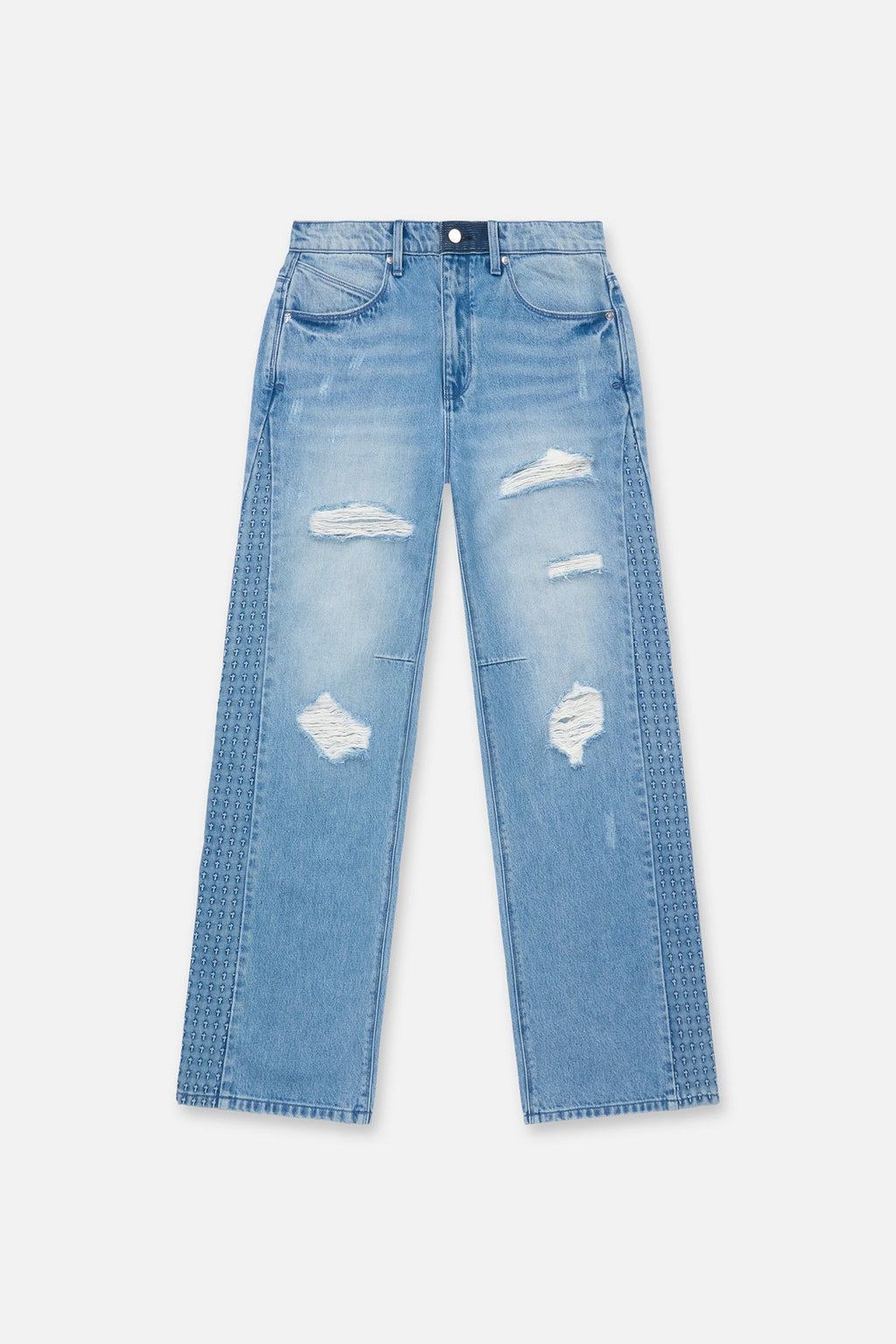 ZED STRAIGHT LEG JEAN | GLACIER BLUE 3D CROSS
