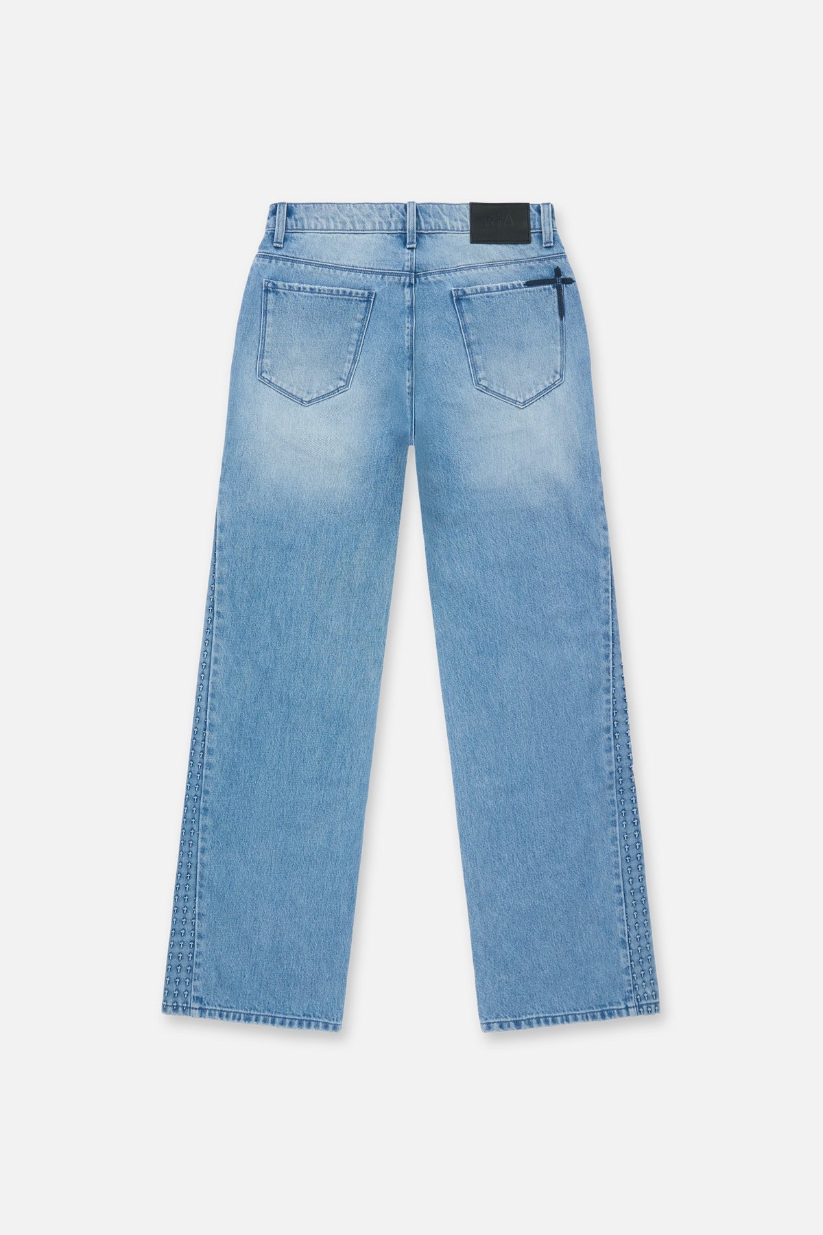 ZED STRAIGHT LEG JEAN | GLACIER BLUE 3D CROSS