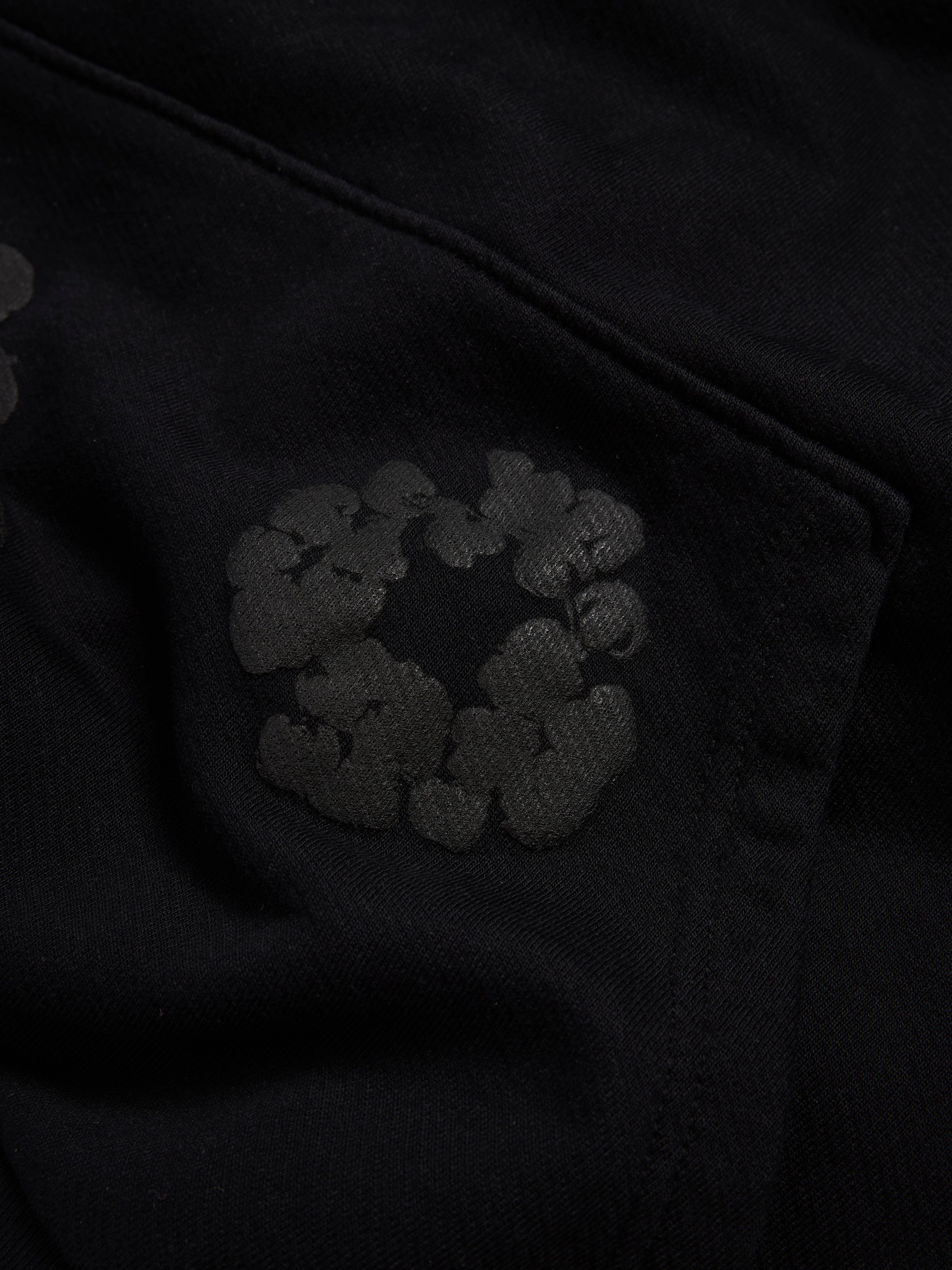 Mono Cotton Wreath Hoodie Black