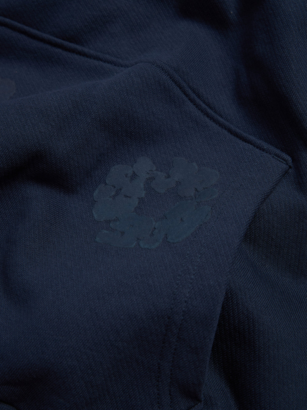 Mono Cotton Wreath Hoodie Navy