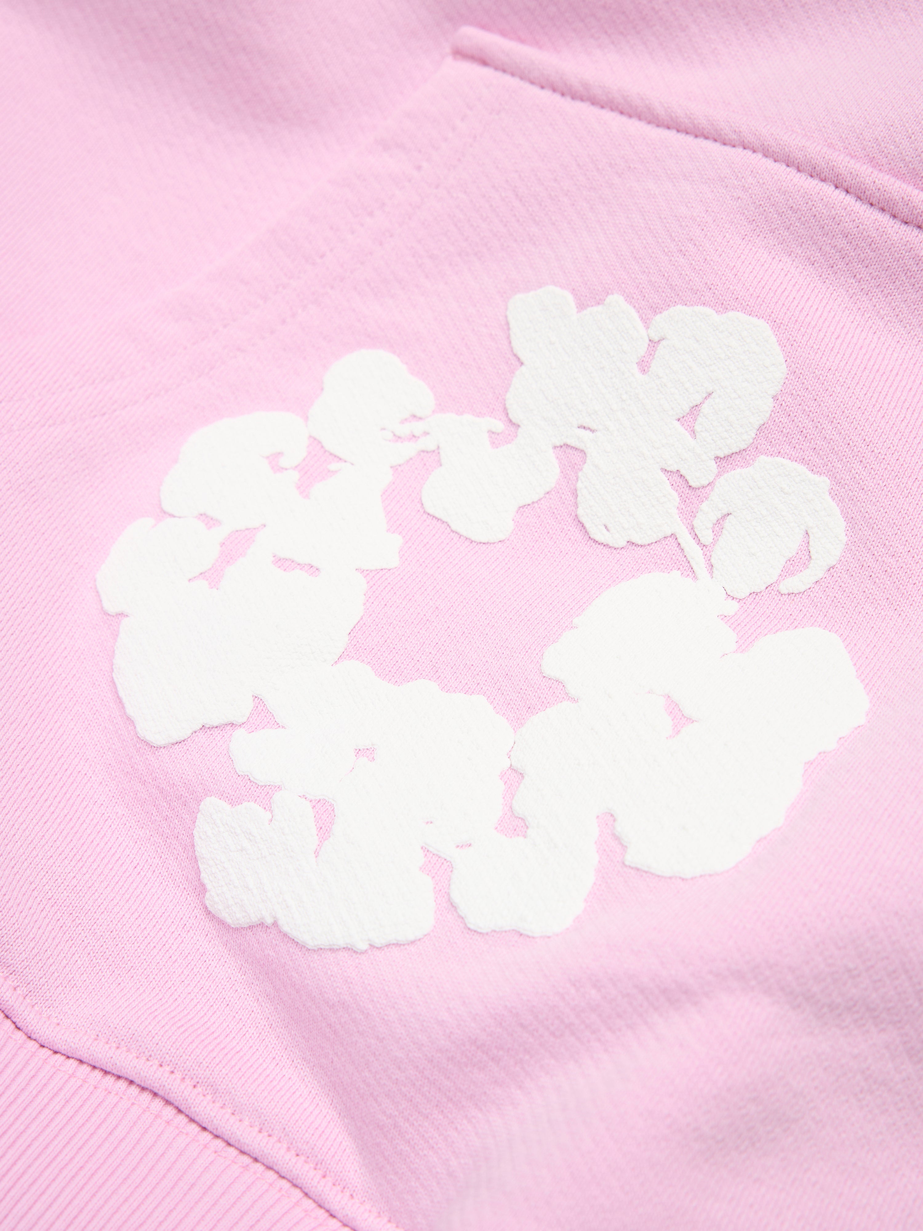 Cotton Wreath Hoodie Powder Pink