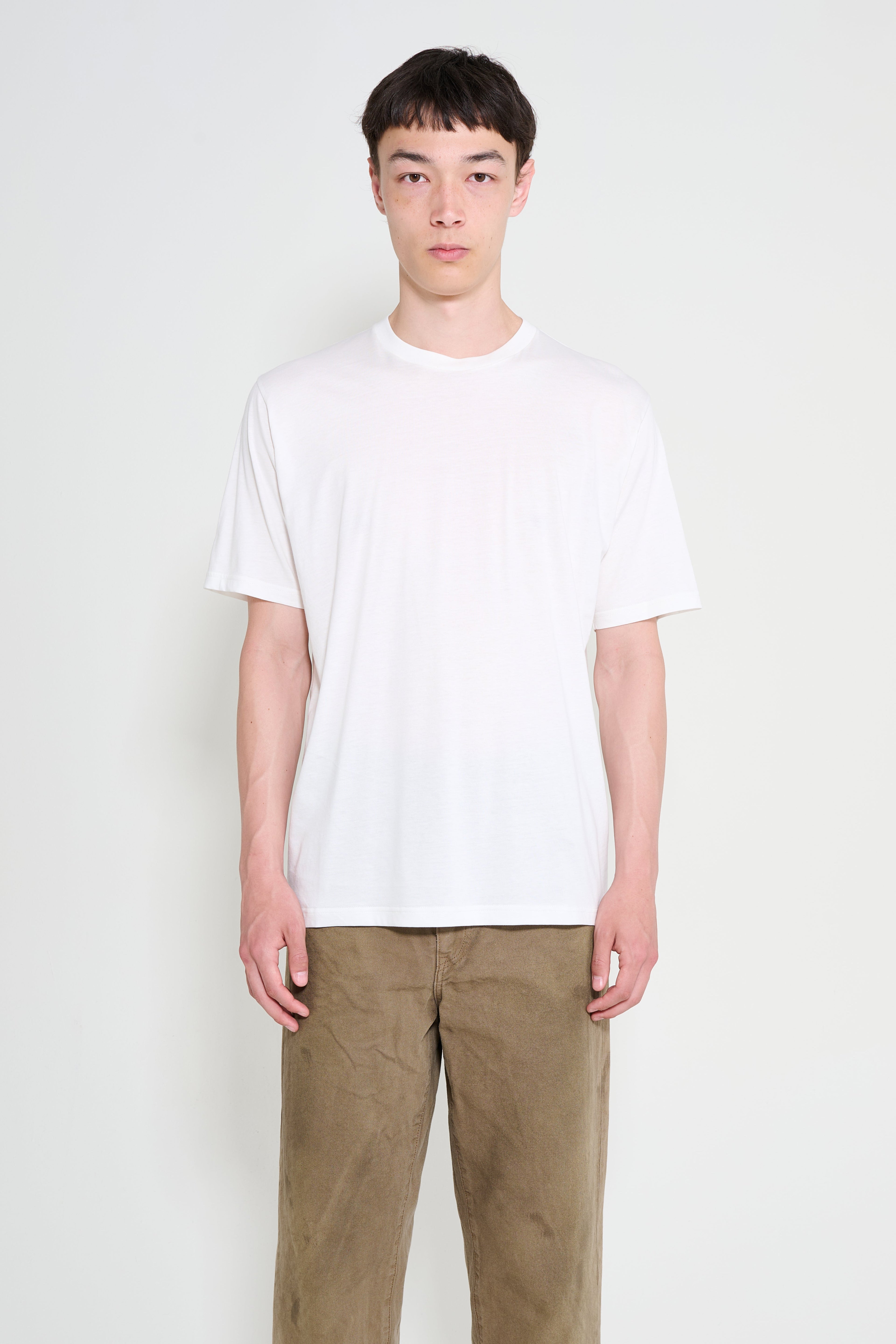 ssstein Suvin Cotton Basic Tee Off White