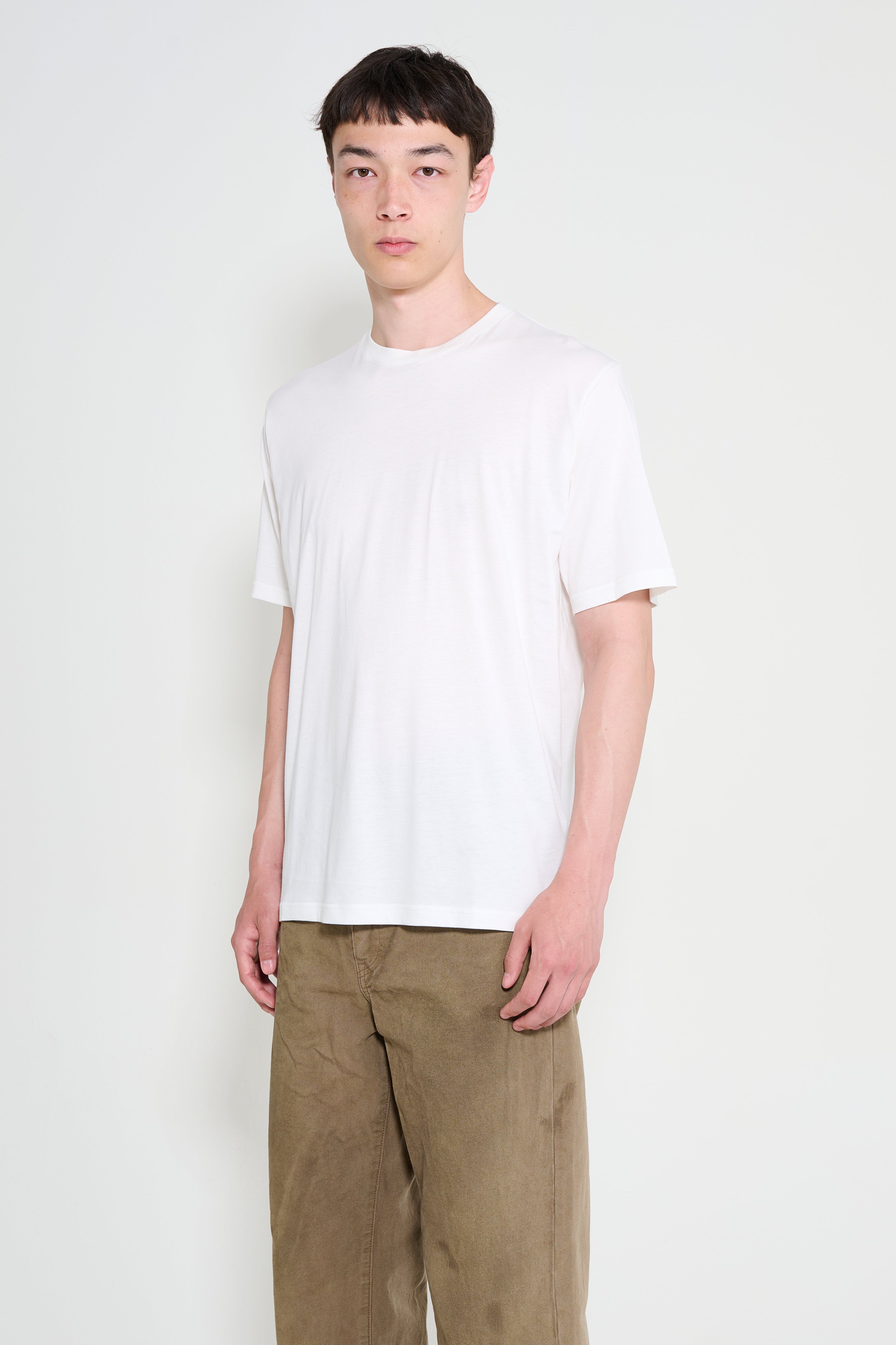 ssstein Suvin Cotton Basic Tee Off White