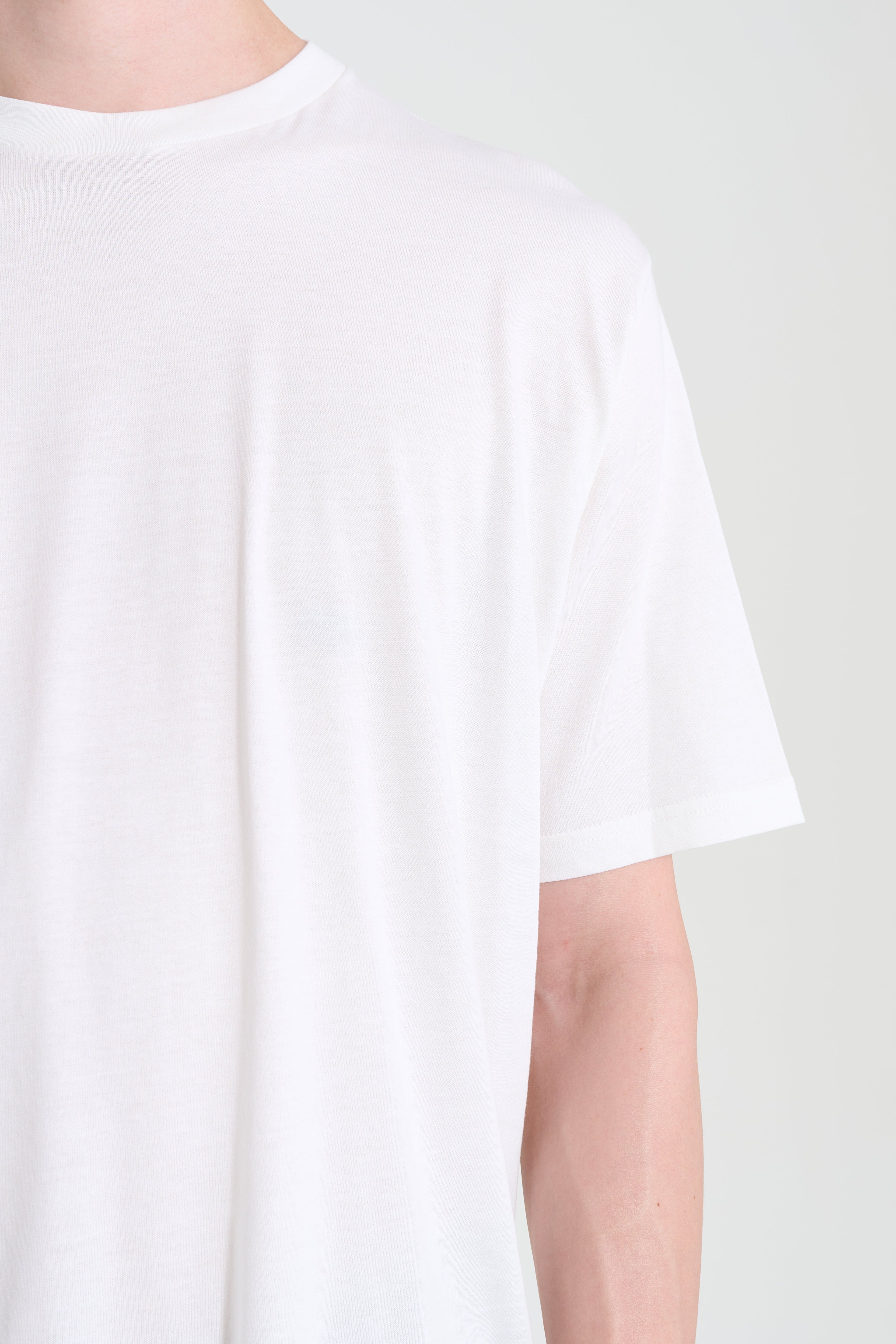 ssstein Suvin Cotton Basic Tee Off White