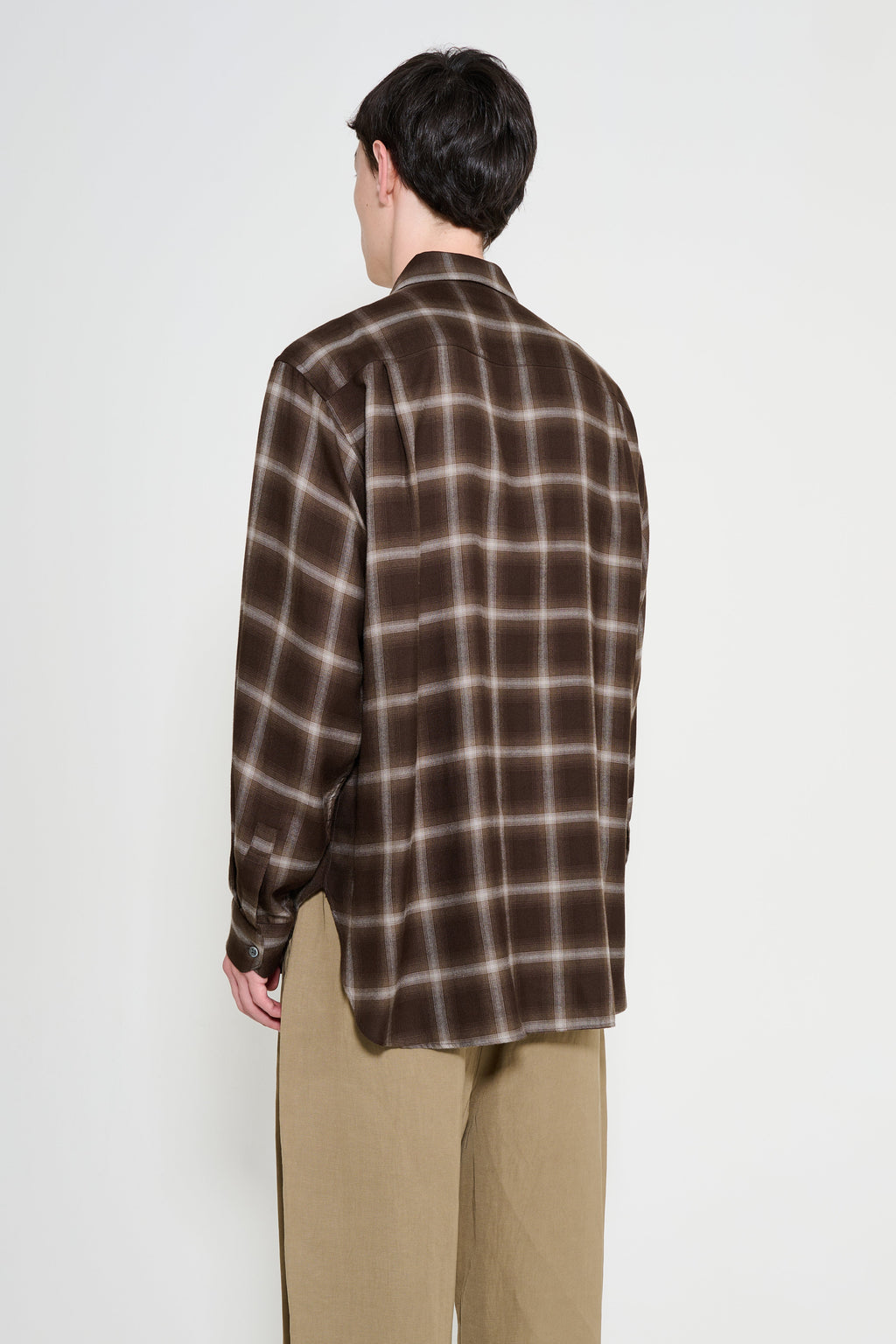 ssstein LY/VIS Check Oversized LS Shirt Brown Ombre