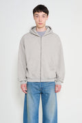 ssstein Cotton Cashmere Sweat Zip Hoody Grey