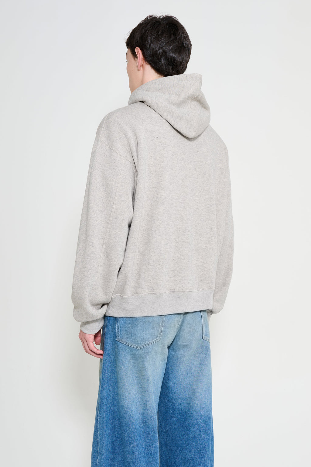 ssstein Cotton Cashmere Sweat Zip Hoody Grey