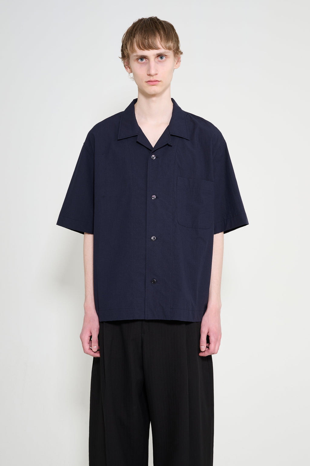 Studio Nicholson Agios Short Sleeve Shirt Ink