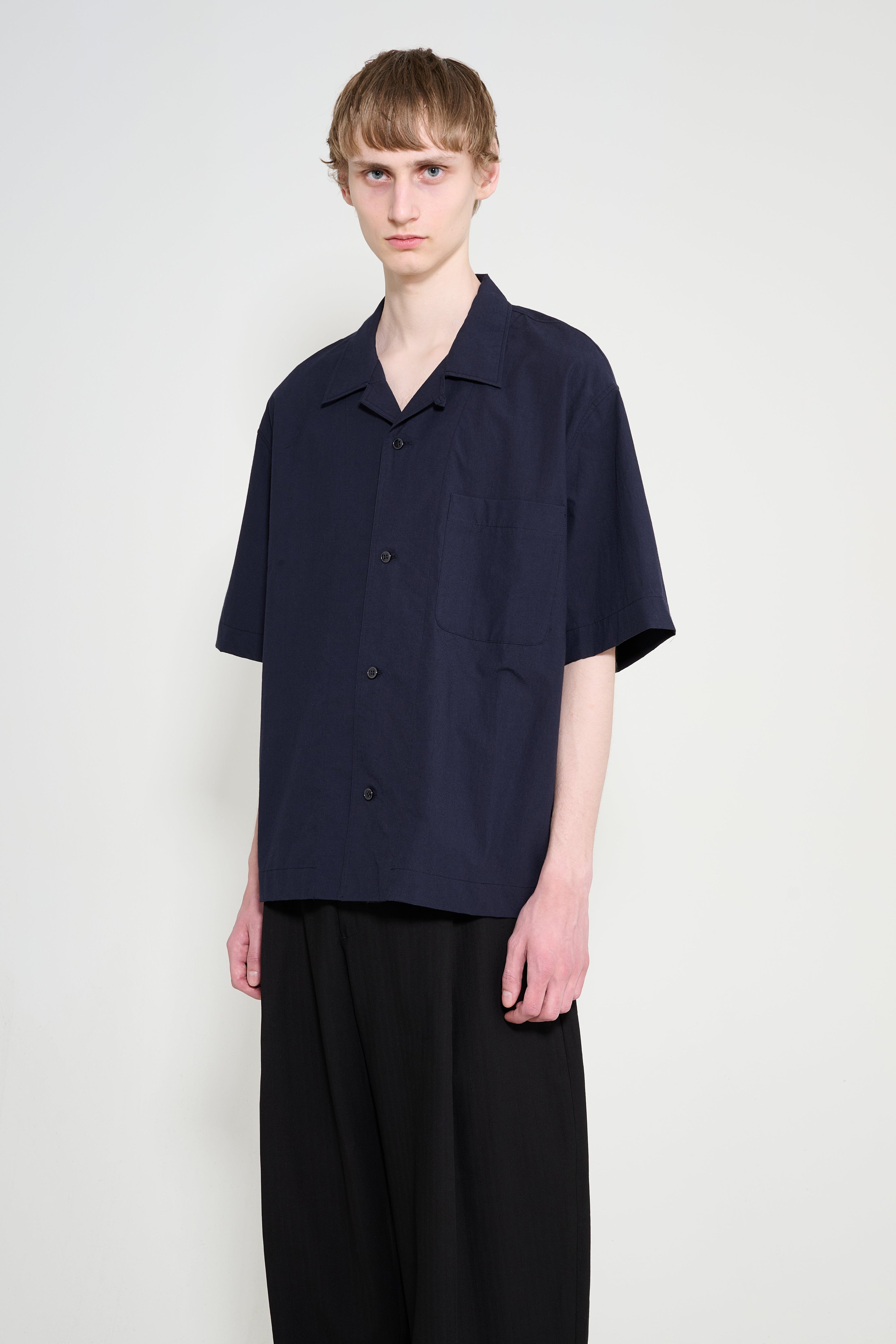 Studio Nicholson Agios Short Sleeve Shirt Ink