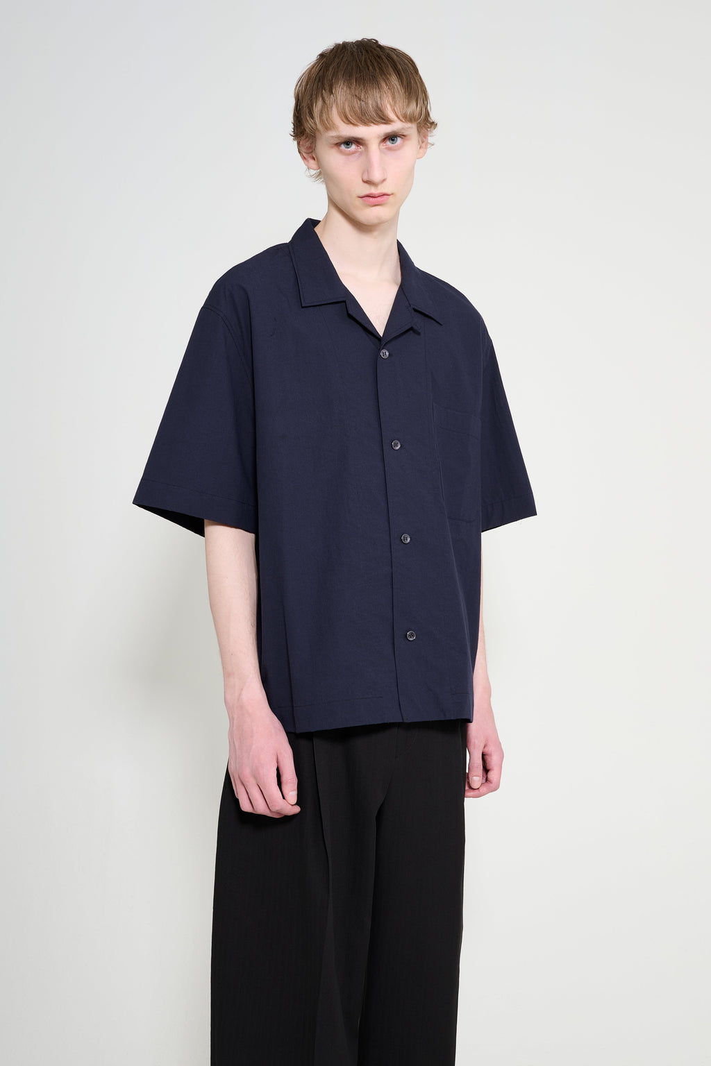 Studio Nicholson Agios Short Sleeve Shirt Ink