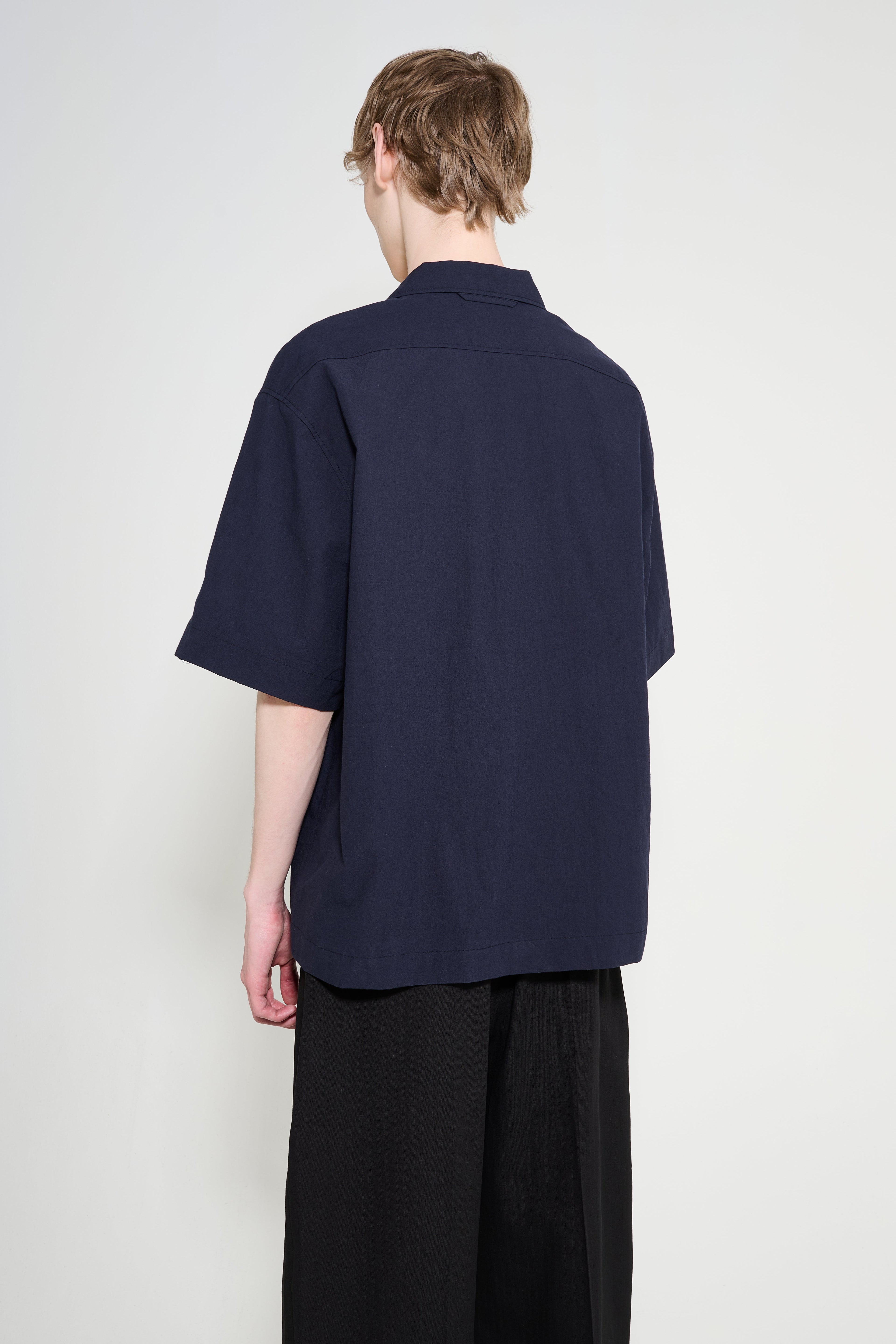 Studio Nicholson Agios Short Sleeve Shirt Ink